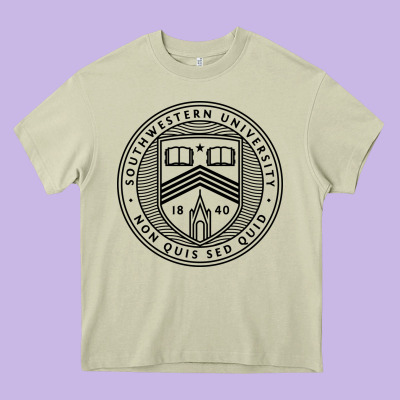 Southwestern University Heavy Core Tee Designed By Artisfamous