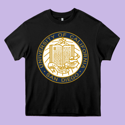 University Of California, San Diego Heavy Core Tee Designed By Artisfamous