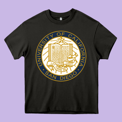 University Of California, San Diego Heavy Core Tee Designed By Artisfamous