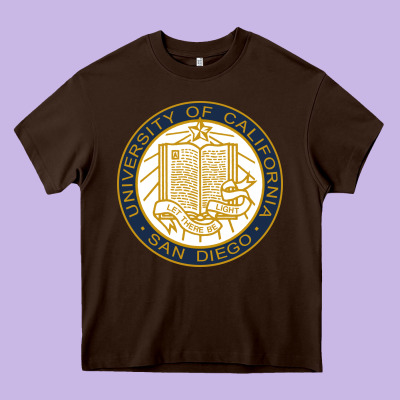 University Of California, San Diego Heavy Core Tee Designed By Artisfamous