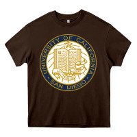 Chocolate Brown university of california, san diego Heavy Core Tee - artisFamous