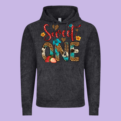 Sweet One Strawberry Vintage Hoodie Designed By Artiststas