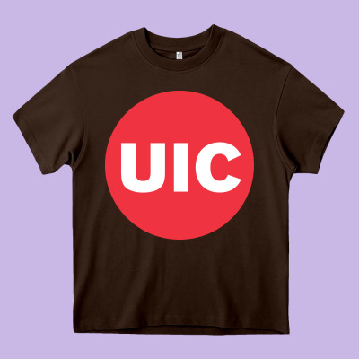 University Of Illinois At Chicago Circle Heavy Core Tee Designed By Artisfamous