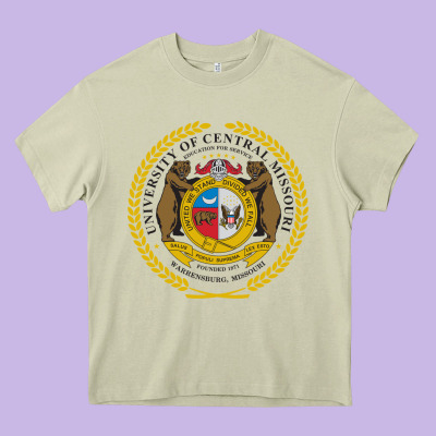 University Of Central Missouri Heavy Core Tee Designed By Artisfamous