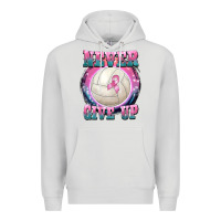 Dove Grey never give up Premium Hoodie - BarkalooDesign