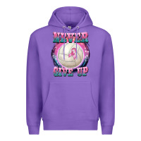 Purple never give up Premium Hoodie - BarkalooDesign