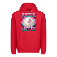 Red never give up Premium Hoodie - BarkalooDesign
