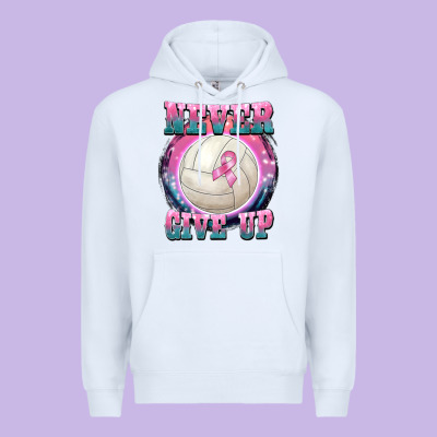 Never Give Up Premium Hoodie Designed By Barkaloodesign