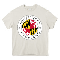 Cream university of maryland Heavy Core Tee - artisFamous