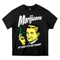 Black smoking marijuana Heavy Core Tee - artisFamous