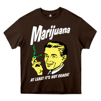 Chocolate Brown smoking marijuana Heavy Core Tee - artisFamous