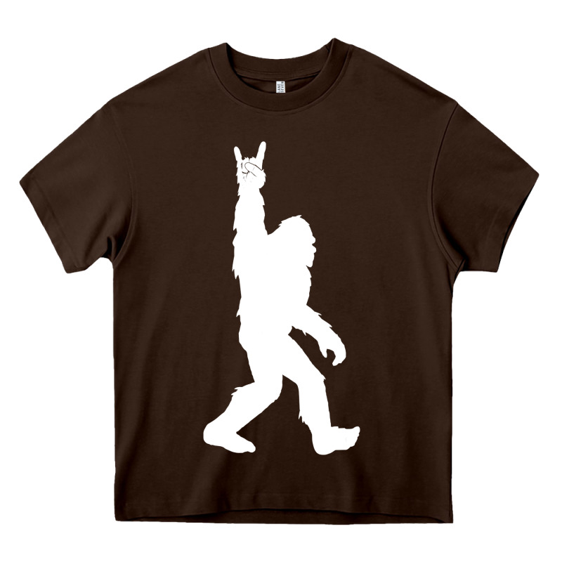 Funny Bigfoot Rock And Roll T Shirt For Sasquatch Believers Heavy Core Tee by artisFamous | Teevron