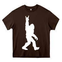 Chocolate Brown funny bigfoot rock and roll t shirt for sasquatch believers Heavy Core Tee - artisFamous