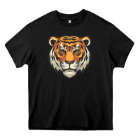 Black tiger vector face Heavy Core Tee - artisFamous