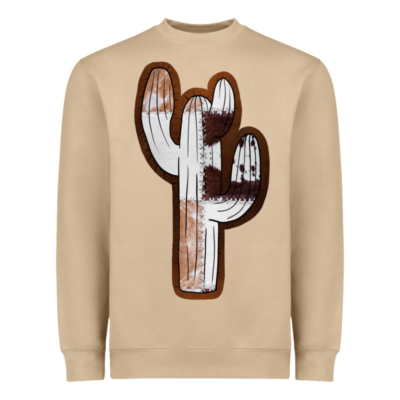 Leather Cowhide Cactus Heavyweight Sweatshirt by RanaPortraitStore | Teevron