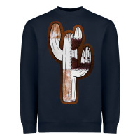 Navy Leather Cowhide Cactus Heavyweight Sweatshirt - RanaPortraitStore