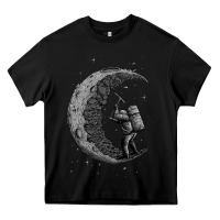 Black digging the moon Heavy Core Tee - artisFamous