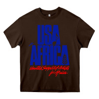 Chocolate Brown USA Heavy Core Tee - artisFamous