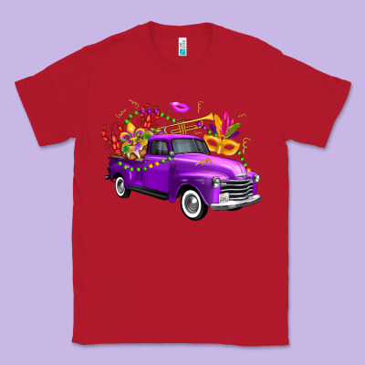 Mardi Gras Truck King's Cake Classic Tee Designed By Fadigitalartstudio