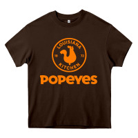 Chocolate Brown Resto Popeyes Art Heavy Core Tee - artisFamous