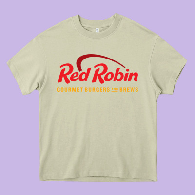Resto Red Robin Heavy Core Tee Designed By Artisfamous
