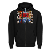 Black land of the free  th of july brushstroke Zipper Hoodie - Jasminsmagicworld