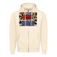 Sandshell land of the free  th of july brushstroke Zipper Hoodie - Jasminsmagicworld
