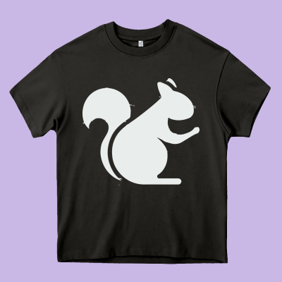 Squirrel Heavy Core Tee Designed By Artisfamous