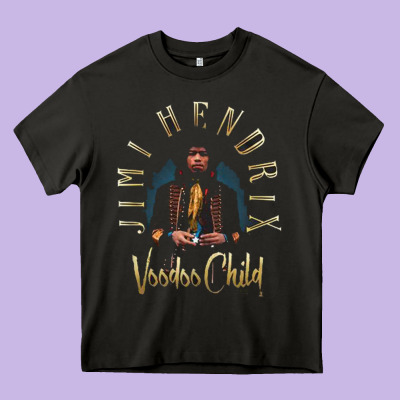 Jimi Hendrix Heavy Core Tee Designed By Artisfamous