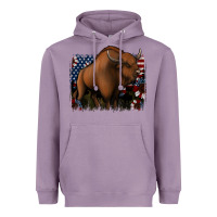 Lavender American Bison Heavyweight Hoodie - Jasminsmagicworld
