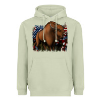 Matcha American Bison Heavyweight Hoodie - Jasminsmagicworld