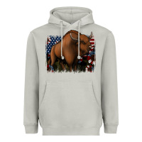 Moon Dust American Bison Heavyweight Hoodie - Jasminsmagicworld