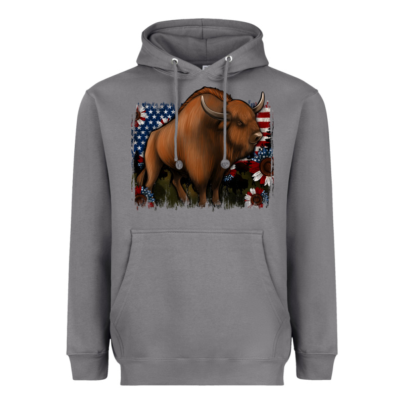 American Bison Heavyweight Hoodie by Jasminsmagicworld | Teevron