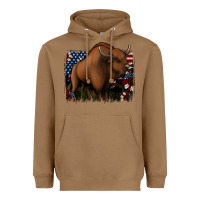Toasted Coconut American Bison Heavyweight Hoodie - Jasminsmagicworld