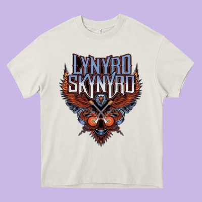 Linyrd Skynyrd Heavy Core Tee Designed By Artisfamous