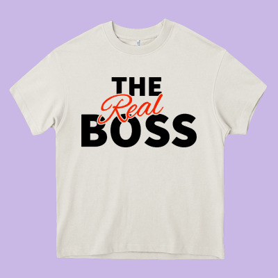 The Real Boss Matching Couple Heavy Core Tee Designed By Artisfamous