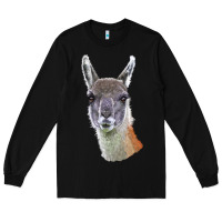 Black Guanaco Llama Head Long Sleeve Tee - LillyAllenDesigns