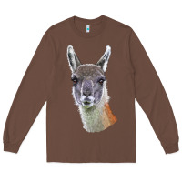 Chestnut Guanaco Llama Head Long Sleeve Tee - LillyAllenDesigns