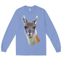 Colony Blue Guanaco Llama Head Long Sleeve Tee - LillyAllenDesigns