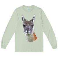 Matcha Guanaco Llama Head Long Sleeve Tee - LillyAllenDesigns