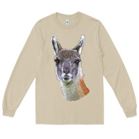 Mushroom Guanaco Llama Head Long Sleeve Tee - LillyAllenDesigns
