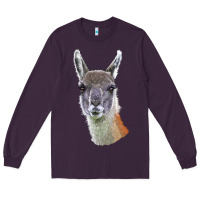 Guanaco Llama Head Long Sleeve Tee | Teevron