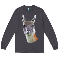 Smoke Guanaco Llama Head Long Sleeve Tee - LillyAllenDesigns