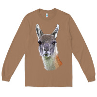 Toasted Coconut Guanaco Llama Head Long Sleeve Tee - LillyAllenDesigns