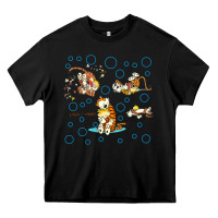 Black calvin and hobbes Heavy Core Tee - artisFamous