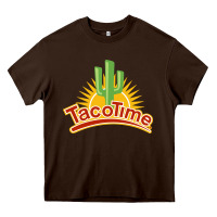 Chocolate Brown Resto Tacotime Heavy Core Tee - artisFamous