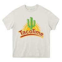 Cream Resto Tacotime Heavy Core Tee - artisFamous