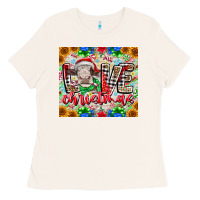 Bone Love Christmas cow Ladies Tee - CowhideDigitalArt