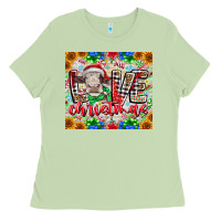 Matcha Love Christmas cow Ladies Tee - CowhideDigitalArt