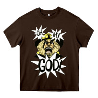 Chocolate Brown oh my god Heavy Core Tee - artisFamous